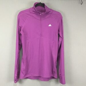 Adidas Pullover Womens Medium Climalite Half Zip Long Sleeve Running Shirt